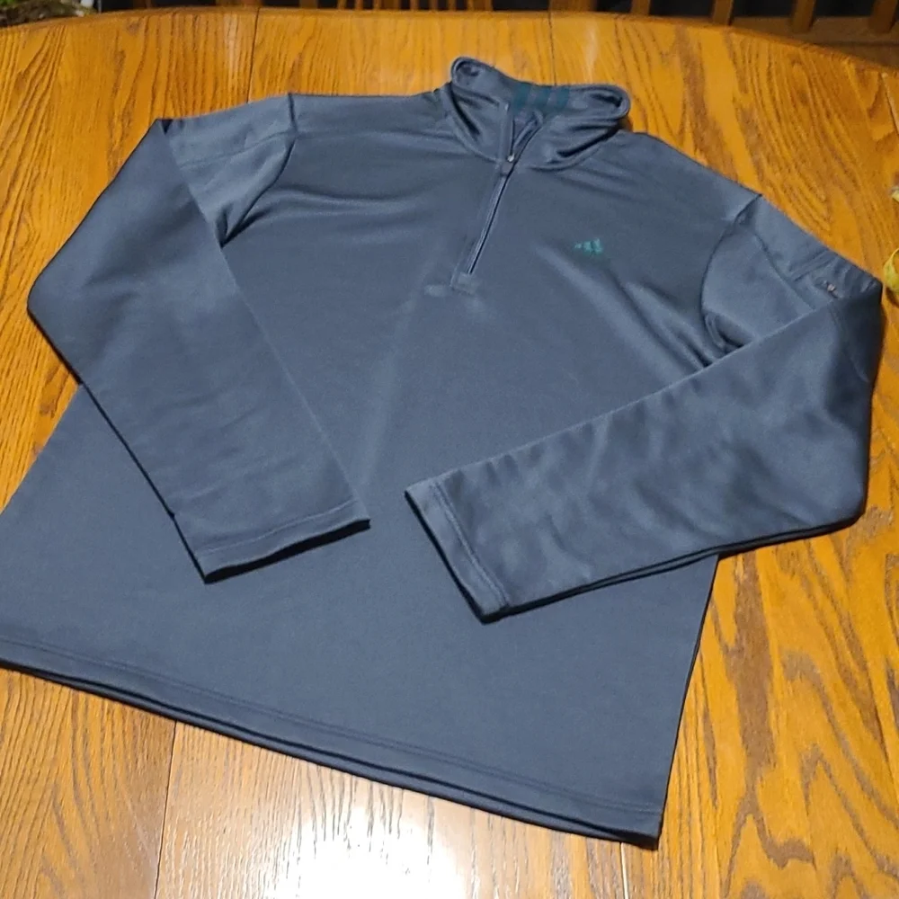 Adidas 1/4 Zip Long Sleeve Shirt - Medium